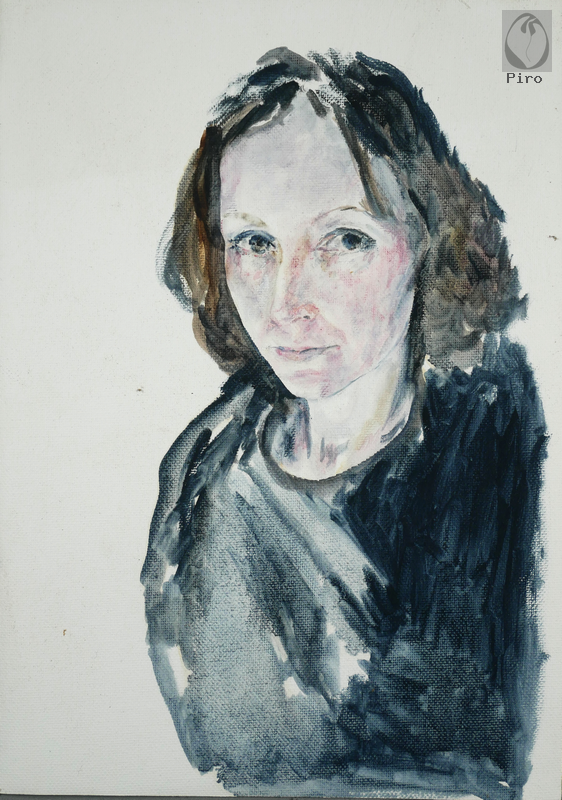 oil on paper - olio su carta di Piro